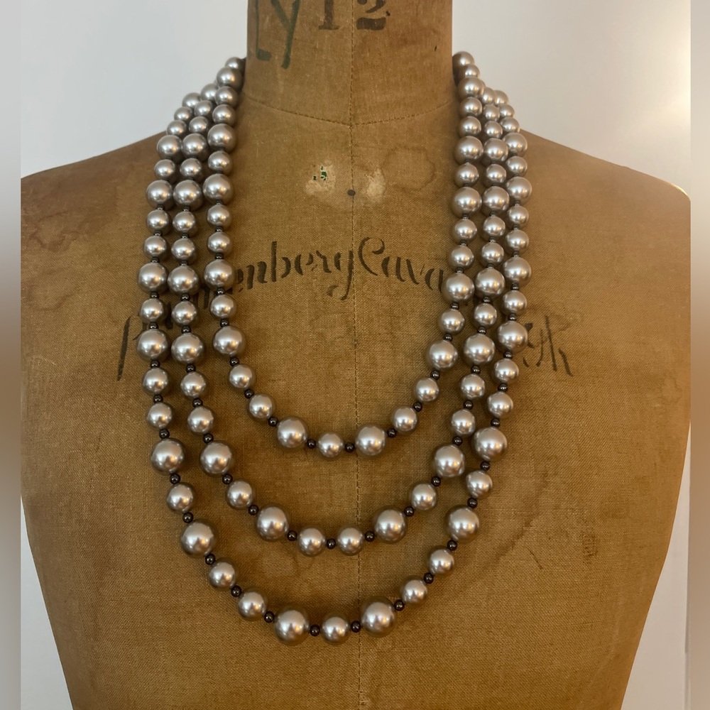 Linea by Louis Dell'Olio Triple Strand Pearl Necklace